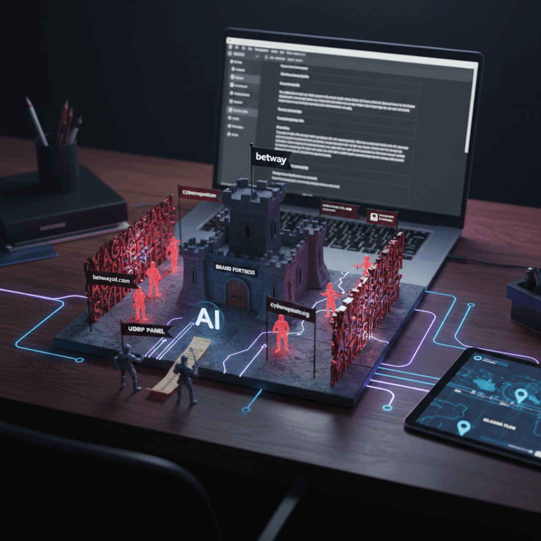 A close-up, dimly lit image of a computer keyboard with the letters "BETWAY" highlighted in a subtle glow. The "NL" keys are also slightly highlighted, and a reflection of a betting website interface is visible on the screen.