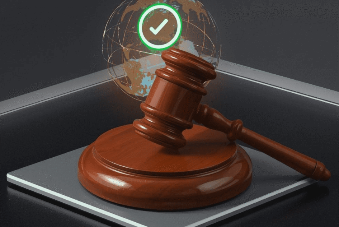 Gavel on keyboard showing new domain registration obligations India rules.