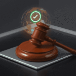 Gavel on keyboard showing new domain registration obligations India rules.