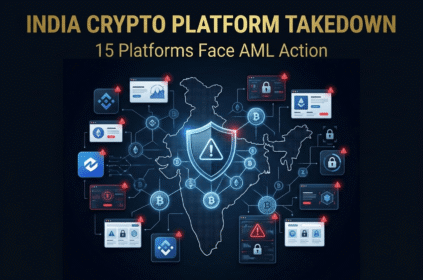 India crypto platform takedown involving 15 crypto platforms over AML violations