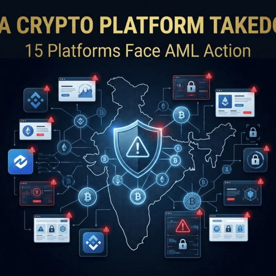 India crypto platform takedown involving 15 crypto platforms over AML violations