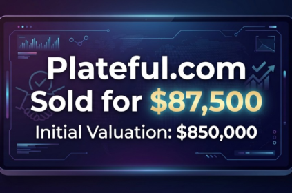 Plateful.com sold for $87,500 domain name sale
