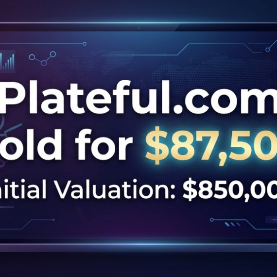 Plateful.com sold for $87,500 domain name sale