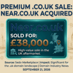 September 21 domain sales featuring Near.co.uk at $11,077