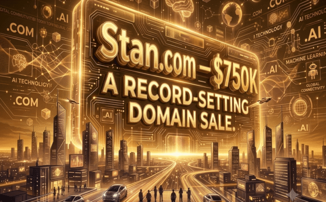 Top domain sales in August 2026 led by Stan.com at $750,000