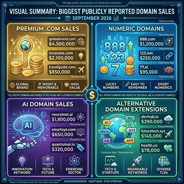 Top September 2026 domain sales and premium domain deals